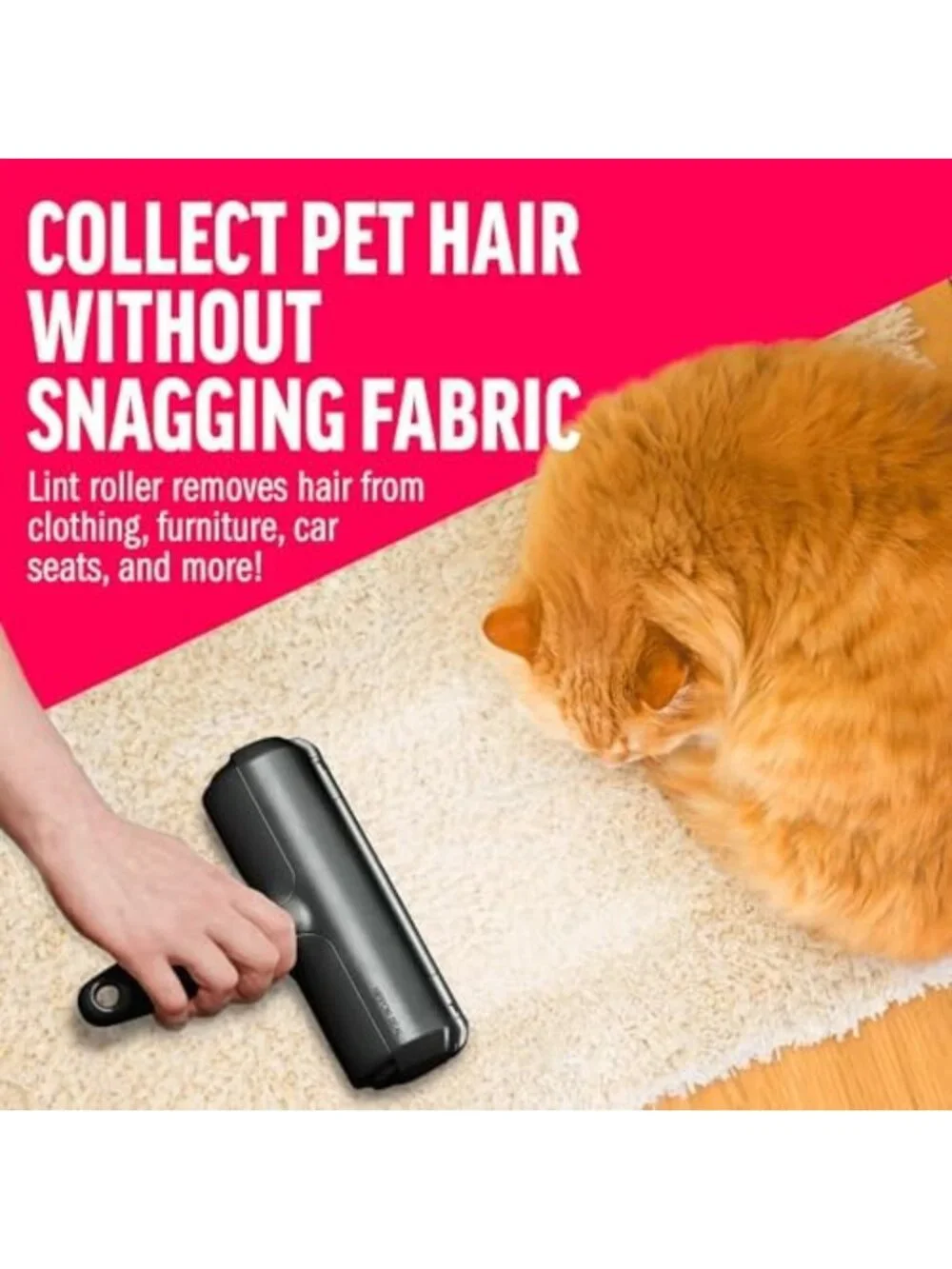 Reusable Pet Hair Remover Roller – Eco-Friendly Lint Roller for Cats & Dogs